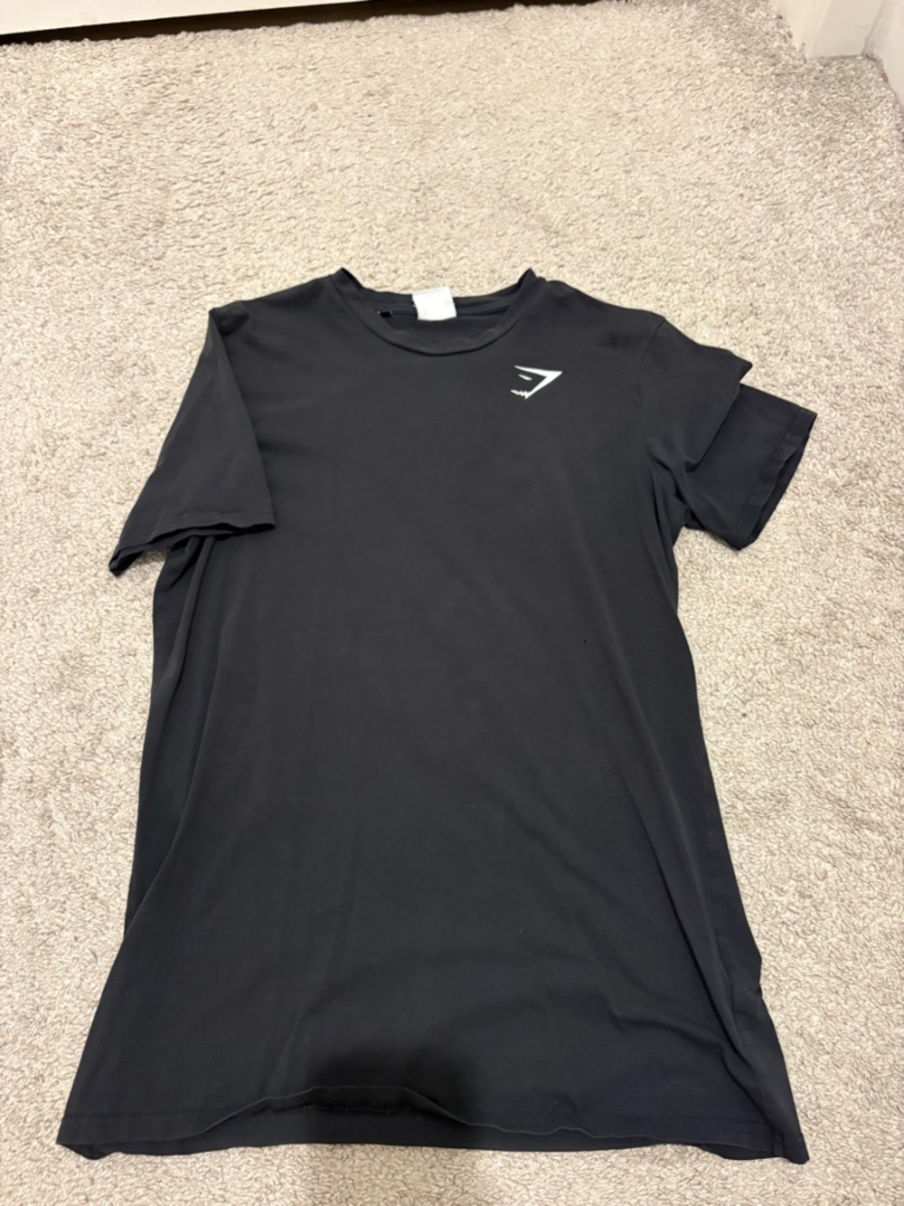 Gymshark Black Short Sleeve Training Tee with Small White Logo